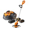 Robot tondeuse autonome 24V sans fil périmétrique - Le robot le plus simple du marché + Coupe bordures 24v et 2 batteries
