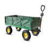 Chariot de jardin en acier avec bâche amovible 138x62x68CM - Elem Garden Technic